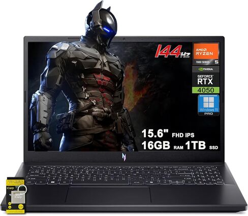 acer Nitro V 15 Gaming Laptop 15.6" FHD IPS 144Hz AMD 6-core Ryzen 5 7535HS 16GB RAM 512GB SSD GeForce RTX 4050 Backlit USB-C Win11 w/ICP Hub in Saudi Arabia