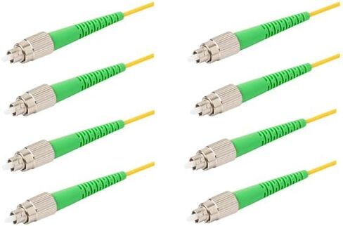 SpeedyFiberTX 12-Pack 1 Meter FC/APC to FC/APC 3.0mm Simplex Yellow Riser OFNR Fiber Patch Cable, Corning SMF-28 Singlemode 9/125um OS1/OS2 Compatible Ultra Optical Fiber in Saudi Arabia