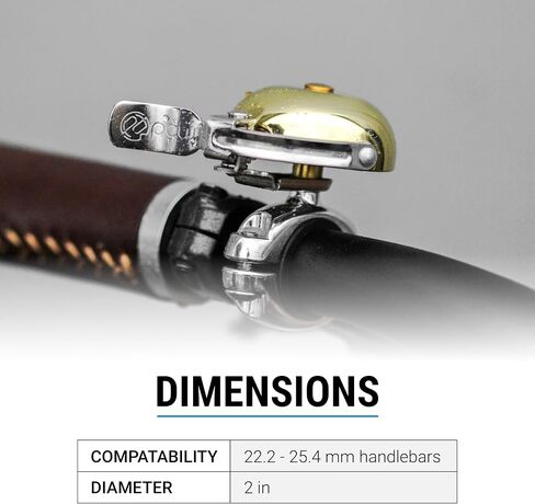 Portland Design Works | King of Ding II Brass Bell, Coming in Hot Edition, Gold, 22.2-25.4mm Handlebars in Saudi Arabia