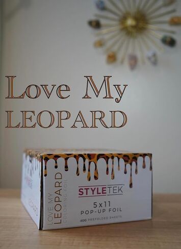 STYLETEK 5x11 Pop Up Foil, Gold Leopard, 500 Sheets Per Box, Heavy Emboss in Saudi Arabia