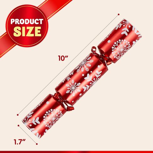 JOYIN 10 Pack Christmas Party Table Favor with Cute Christmas Characters, with Party Hat, Joke & Little Gift Inside, for Xmas Gift, Christmas Seasonal Holiday Dinner Traditions in Saudi Arabia