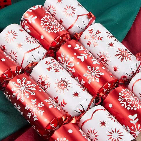 JOYIN 10 Pack Christmas Party Table Favor with Cute Christmas Characters, with Party Hat, Joke & Little Gift Inside, for Xmas Gift, Christmas Seasonal Holiday Dinner Traditions in Saudi Arabia