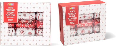 JOYIN 10 Pack Christmas Party Table Favor with Cute Christmas Characters, with Party Hat, Joke & Little Gift Inside, for Xmas Gift, Christmas Seasonal Holiday Dinner Traditions in Saudi Arabia