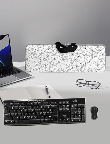 Keyboard Sleeve Travel Case for Logitech Mk270 Wireless Keyboard Compact Mouse Combo Rugged Neoprene Construction Zipper Mouse Storage and Cable Storage Pouch (Black) in Kuwait