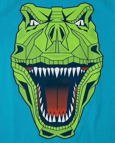 The Children's Place Boys' Short Sleeve Graphic T-Shirt 3-Pack, T-REX VS. Triceratops/T.REX/Dino, Medium (7/8) in Saudi Arabia