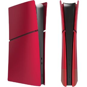 غطاء حالة الوجه لـ PS5 Slim Digital Edition Casole لـ PS5 Slim Optical Prestic Plates Case Shell (الإصدار الرقمي الأحمر)