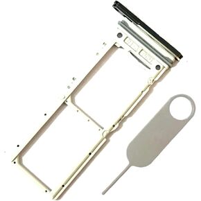 SIM Card Dual Tray Slot Holder Replacement for Samsung Galaxy Z Fold5 5G 7.6" SM-F946 F946U F946U1 F946W F946B F946 Incl Card Ejector pin (Black)