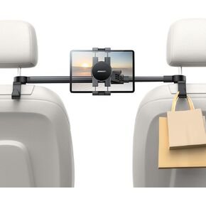 JOYROOM Car Tablet Holder Mount, [Extension Arm] Tablet Car Mount for Back Seat, ipad Headrest Stand for iPad Pro, Air, Mini, Galaxy Tab, Kindle Fire HD, Switch OLED, 4.7-13" Devices