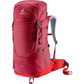 حقيبة الظهر لظهر الظهر من قبل Deuter Fox 30 Kid للمشي لمسافات طويلة والرحلات - Masala -Cherry
