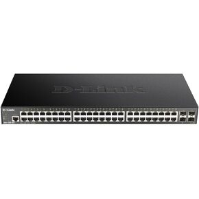 D-Link 28-Port Gigabit Smart Managed PoE+ Switch | 24 PoE+ Ports (370W) + 4 10G SFP+ Ports| L2+/L3 Lite |VLANs |Web Managed |Surveillance Mode | Rackmount | NDAA Compliant (DGS-1250-28XMP-6KV)