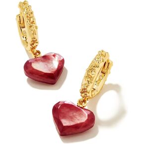 أقراط Kendra Scott Penny Heart Huggie للسيدات من عرق اللؤلؤ الذهبي العاجي مقاس واحد in Saudi Arabia