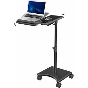 VIVO 15 x 12 inch Laptop Cart with Extension Arm, Over Sofa Rolling Tablet Stand with Adjustable Height and Tilt, Black, CART-H10L