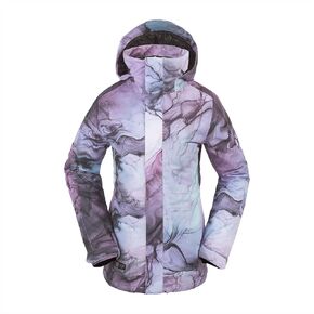 Volcom Women's Standard Westland Insulated Snowboard Ski Winter Hooded Jacket, Glacier Ink S4 in Kuwait