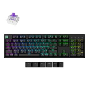 Keychron K10 HE Rapid Trigger Gaming Keyboard Wireless, Hall Effect Magnetic Switch Hot Swappable, 2.4 GHz/Bluetooth/Wired Adjustable Actuation, Full-Size Custom RGB for Mac Windows Linux