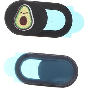 NUOBESTY 2Pcs Avocado Webcam Privacy Covers Peeping Camera Protectors for Phone and Laptop Adhesive Sliding Lens Cover Secure Your Privacy with Stylish Design