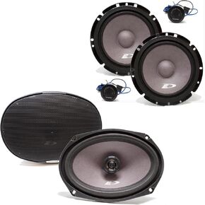 Alpine SXE-1751S 6.5" Component Speakers with Alpine SXE-6926S 6x9 Coax Speakers
