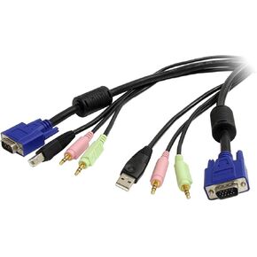Raritan MasterConsole Digital MDUTP20-VGA - Keyboard / video / mouse / audio / USB cable - RJ-45 (M) to USB, HD-15 (VGA), stereo mini jack (M) - 6.6 ft