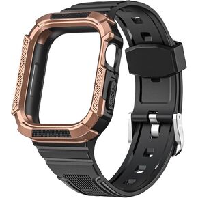 Representative Belt Compatible With Iwatch 7 Generation Two-color Sports Case Integrated Wristband Silicone Strap 41mm 45mm watch case