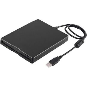 USB External Floppy Disk Drive Portable 3.5 inch Floppy Disk Drive USB Interface Plug and Play Low Noise for PC Laptop Black