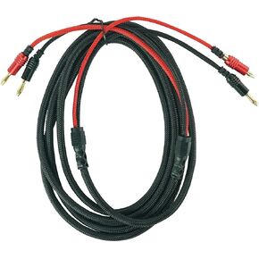 Rockville BN30 14 AWG 100% OFC Copper Banana to Banana Cable, 30ft, Braided Design, Low Signal Loss, Gold-Plated Connectors, for Home Audio and Pro Sound Systems