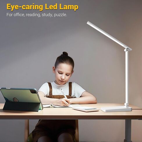 Desk Lamp, LED Desk Lamp, Desk Lamp for Home Office, 5 Color Modes Dimmable Desk Light, Desk Lamp with USB Charging Port, Office Lamp, Small Desk Lamps, Study Lamp, Reading Light, Table Lamp, Black in Saudi Arabia
