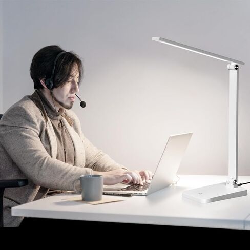 Desk Lamp, LED Desk Lamp, Desk Lamp for Home Office, 5 Color Modes Dimmable Desk Light, Desk Lamp with USB Charging Port, Office Lamp, Small Desk Lamps, Study Lamp, Reading Light, Table Lamp, Black in Saudi Arabia