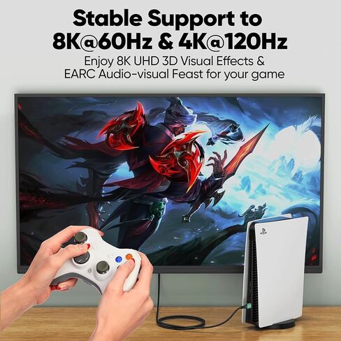 10K 8K HDMI Cable 20-Pack 6.6FT, HDMI 2.1 Cable Bulk Ultra High Speed 48Gbps 8K@60Hz, 4K@120Hz Braided HDMI Cord with Ethernet, eARC, HDR10, HDCP 2.3 for PS5/PS4, Roku TV, Monitor, Laptop in Saudi Arabia
