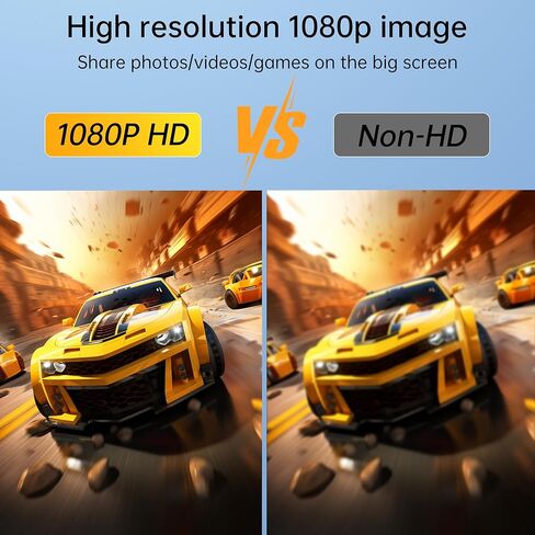 Lightning to HDMI Cable [6ft] 1080P HD Screen Mirroring Adapter with Charging Port - PVC Coated - Compatible with iPhone 14/13/12 Series, iPad Pro/Air/Mini, TV/Monitor (Lightning to HDMI) in Kuwait