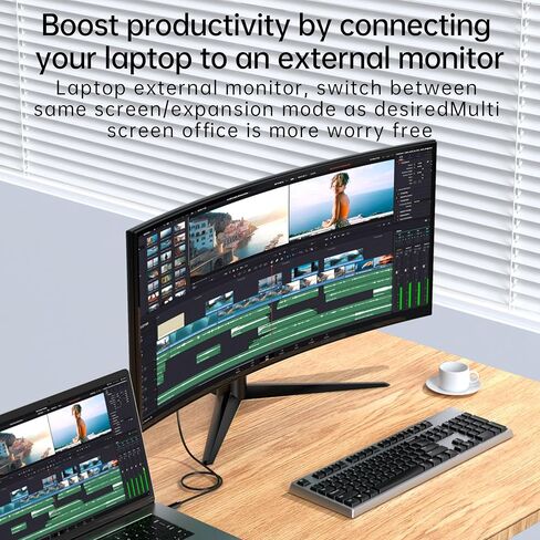 Lightning to HDMI Cable [6ft] 1080P HD Screen Mirroring Adapter with Charging Port - PVC Coated - Compatible with iPhone 14/13/12 Series, iPad Pro/Air/Mini, TV/Monitor (Lightning to HDMI) in Kuwait