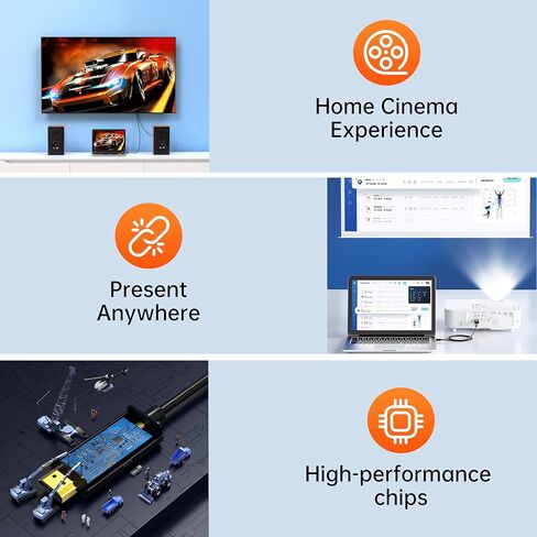 Lightning to HDMI Cable [6ft] 1080P HD Screen Mirroring Adapter with Charging Port - PVC Coated - Compatible with iPhone 14/13/12 Series, iPad Pro/Air/Mini, TV/Monitor (Lightning to HDMI) in Kuwait