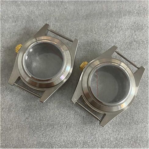 39MM Transparent Bottom Watch Case Sapphire Glass Watch Case Cover Kits For NH35/NH36/4R Movement watch case in Saudi Arabia