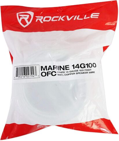 Rockville BLUE 14G100 14 Gauge 100 Ft Speaker Wire, 100% OFC Copper, Flexible, Durable, Low Resistance, for Car and Home Audio in Saudi Arabia