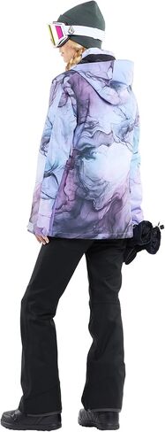 سترة Volcom النسائية القياسية Westland المعزولة على الجليد للشتاء بغطاء للرأس، Glacier Ink S4 in Kuwait
