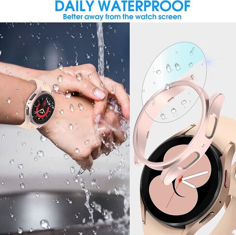 8+4 Pack Case for Samsung Galaxy Watch 7 Ultra 47mm with Tempered Glass Screen Protector, Waterproof Anti-Fog Screen Protector Shockproof Hard PC Cover Compatible with Galaxy Watch 7 Ultra in Kuwait