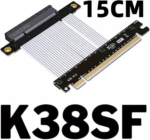 JMT PCI-E 4.0 x8 to x16 Extension Cable Gen4 128G/bps High Speed Adapter for 1U U.2 NVMe SSD Graphics Video Card (K38SL,25CM) in Saudi Arabia