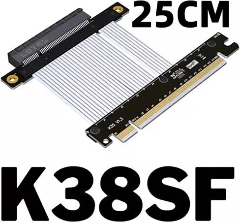 JMT PCI-E 4.0 x8 to x16 Extension Cable Gen4 128G/bps High Speed Adapter for 1U U.2 NVMe SSD Graphics Video Card (K38SL,25CM) in Saudi Arabia