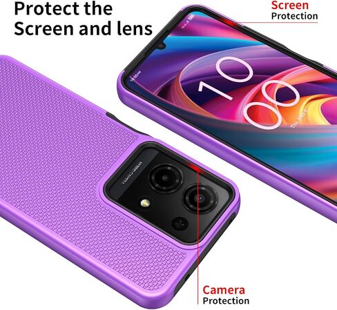 بالنسبة لحالة TCL K32 5G مع واقي شاشة زجاجي مقسى ، حماية مزدوجة للطبقة الثقيلة للخدمة الثقيلة (TCL K32 5G ، الذهب الوردي) in Kuwait