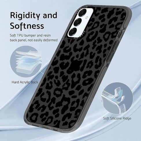 Case Case Print Print for Samsung Galaxy S21 Fe 5G 6.4 "Case with 2 حامي شاشة مقسمة ، تصميم نمط النمر لطيف TPU Soft Clear Funda للنساء ، الأسود ، الأسود in Kuwait