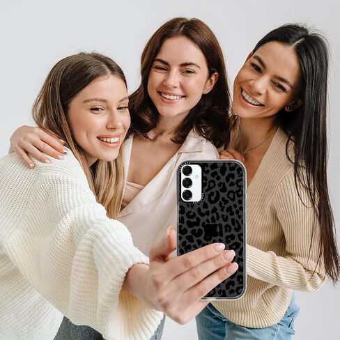 Case Case Print Print for Samsung Galaxy S21 Fe 5G 6.4 "Case with 2 حامي شاشة مقسمة ، تصميم نمط النمر لطيف TPU Soft Clear Funda للنساء ، الأسود ، الأسود in Kuwait