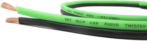 10' feet True 12 Gauge AWG OFC Speaker Wire Green/Black Car Home Audio in Saudi Arabia