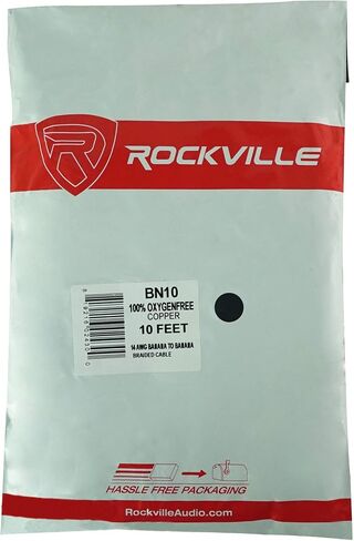 ROCKVILLE BN30 14 AWG 100 ٪ OFC COPPER BANANA إلى Cable Banana و 30 قدمًا وتصميمًا مضفرًا وفقدان الإشارة المنخفض in Saudi Arabia