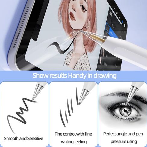 6 نصائح استبدال الحزمة لـ Apple Pencil Pro/ 2nd Gen/ 1st Gen/ USB C ، نصائح قلم رصاص Apple التي تمت ترقيتها مع عدم وجود التحكم الدقيق للنقطة الدقيقة ، لمجموعات iPad Pen Nibs in Saudi Arabia