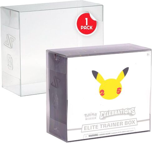 EVORETRO Acrylic Display Case Protector for Pokemon Booster Box - 1-Pack with Sliding Lid, Anti-UV Acrylic Case Protector Stackable. Keep Your Collection in Mint Condition. in Saudi Arabia