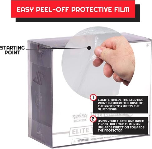 EVORETRO Acrylic Display Case Protector for Pokemon Booster Box - 1-Pack with Sliding Lid, Anti-UV Acrylic Case Protector Stackable. Keep Your Collection in Mint Condition. in Saudi Arabia