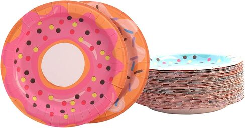 Paper Plates - 60-Count Small Disposable Construction Party Plates in 6 Assorted Dump Truck Theme Designs - Construction Party Supplies for Birthday, Dessert, Tea Party - 8" x 8" in Kuwait