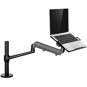 OL-1S PRO Multifunction 10"-17" Laptop Desk Stand Holder Full Motion Clamp Grommet Notebook Tray 10"-32"(Silver)