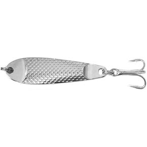 1/2oz Casting Spoon Jig Lures Hammered Spoons with a Treble Hook - Silver
