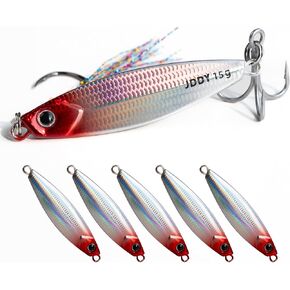 6 Pcs Sinking Micro Jigging Metal Spoons with Highly Realistic Fish Scale Pattern, Fishing Lures Bait for Freshwater and Saltwater in Saudi Arabia