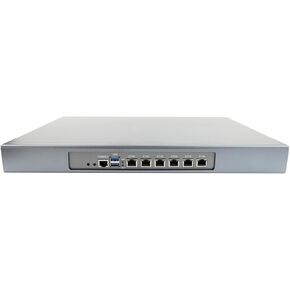 1U Firewall Appliance with Redundancy Power Supply, VPN, Router PC, Intel J4125, HUNSN RJ29, AES-NI, 6 x 2.5GbE I226-V, Dual Power Supply, Barebone, NO RAM, NO Storage, NO System