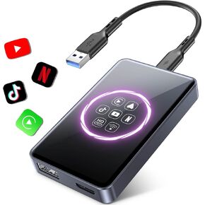 Wireless CarPlay/Android Auto Adapter for Cars with OEM Wired CarPlay or Android Auto,Built-in Smart System Supports Video Playback, Google Navigation, Music, USB Drive (Purple)